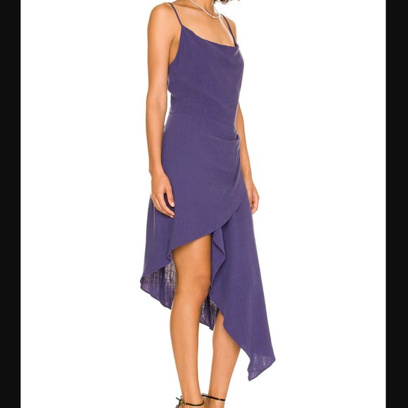 ELLIATT Dominica Dress Asymmetric Hem Blue - Picture 2 of 7